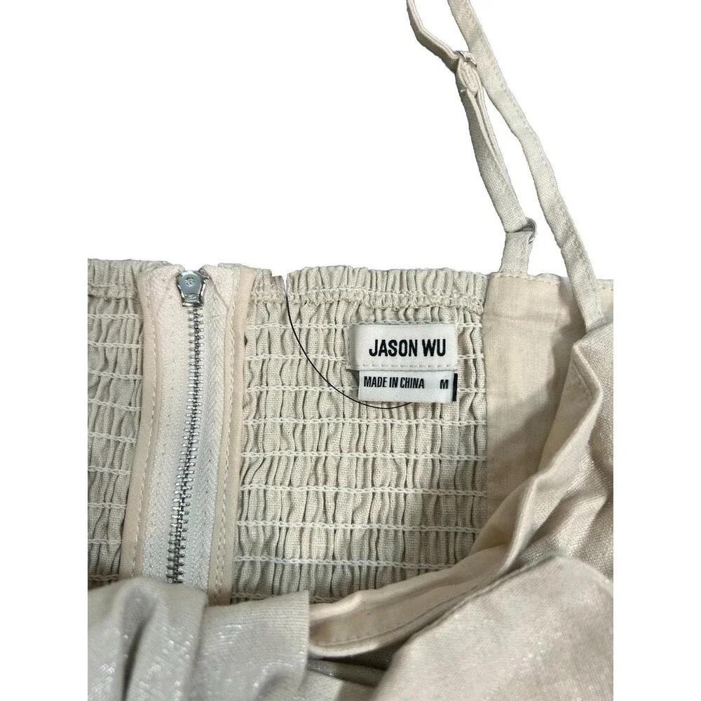 Jason‎ Wu Women’s Beige Crop Bow Top Beige Size medium NWT Designer Luxury Boho - Picture 5 of 9